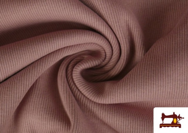 Acheter en ligne Tissu de Poing Canalé couleur Rose pâle
