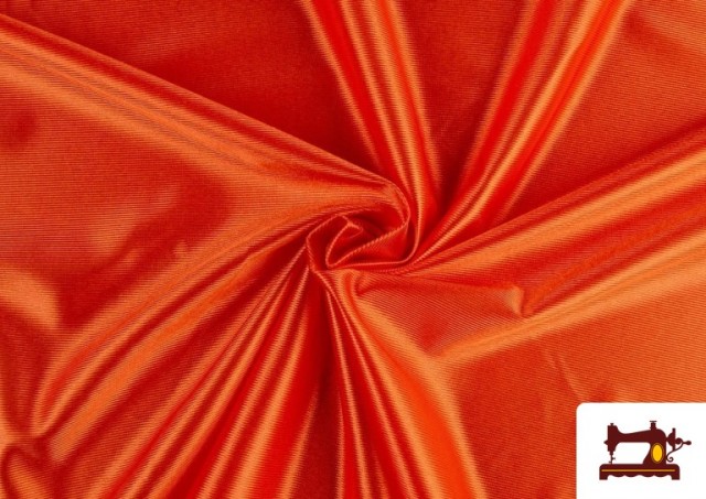 Tissu Satiné avec Mousse couleur Orange