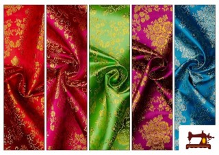 Acheter Tissu en Jacquard avec Fleurs Dorées Acheter Tissu en Jacquard avec Fleurs Dorées