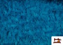Acheter en ligne Tissu à Poil Long de Couleurs couleur Bleu turquoise