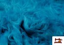 Tissu à Poil Long de Couleurs couleur Bleu turquoise
