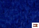 Acheter en ligne Tissu à Poil Long de Couleurs couleur Gros bleu