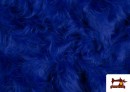 Vente en ligne de Tissu à Poil Long de Couleurs couleur Gros bleu
