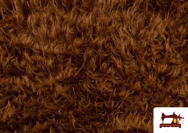Vente de Tissu à Poil Long Marron pour Costume Animal couleur Bronzé