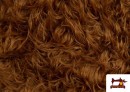 Acheter en ligne Tissu à Poil Long Marron pour Costume Animal couleur Bronzé