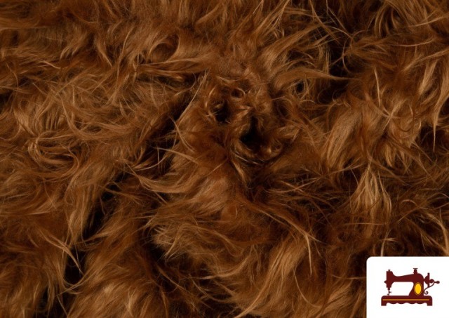 Vente en ligne de Tissu à Poil Long Marron pour Costume Animal couleur Bronzé