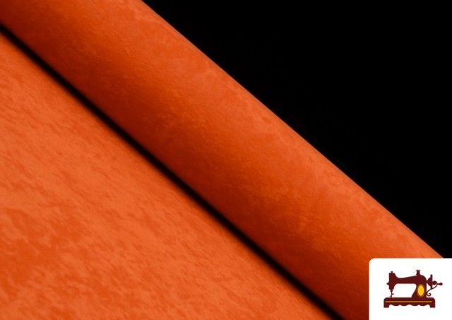 Tissu en Daim de Couleurs couleur Orange