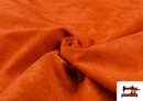 Acheter en ligne Tissu en Daim de Couleurs couleur Orange