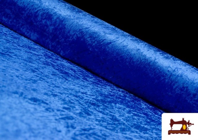 Acheter en ligne Tissu en Velours Économique couleur Gros bleu