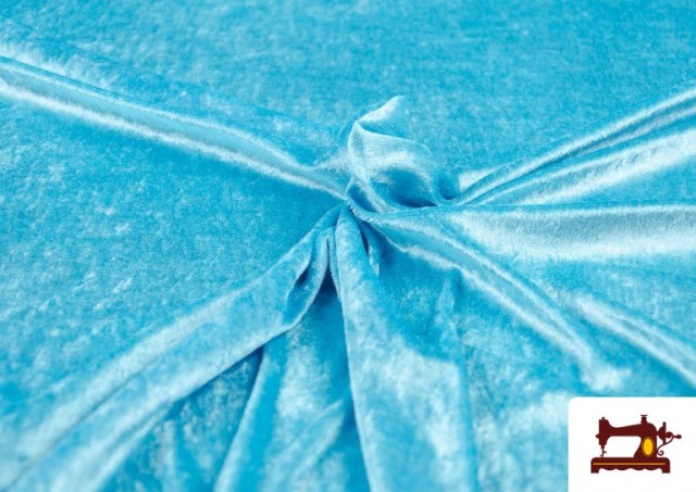 Vente en ligne de Tissu en Velours Économique couleur Bleu