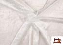 Vente de Tissu en Velours Économique couleur Blanc