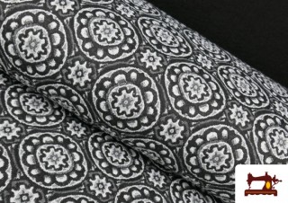 Tissu Style PuntRoma en Jacquard avec Imprimé Mandala Tissu Style PuntRoma en Jacquard avec Imprimé Mandala