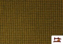 Vente de Tissu Style PuntRoma avec Imprimé Pied-de-Poule couleur Moutarde
