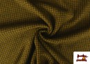 Vente en ligne de Tissu Style PuntRoma avec Imprimé Pied-de-Poule couleur Moutarde