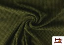 Vente de Tissu Style PuntRoma avec Imprimé Pied-de-Poule couleur Kaki