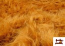 Acheter en ligne Tissu à Poil Long Cuivré Moutarde - Costume de Lion
