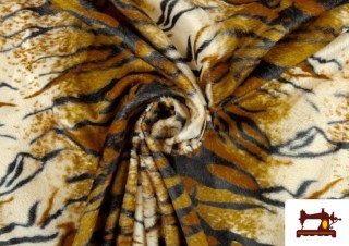 Tissu à Poil Cour Imprimé Tigre Tissu à Poil Cour Imprimé Tigre
