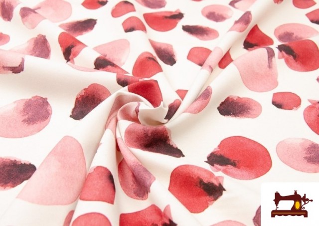 Vente en ligne de Tissu en Coton Imprimé à Pois de Couleurs couleur Rose avec Nuances