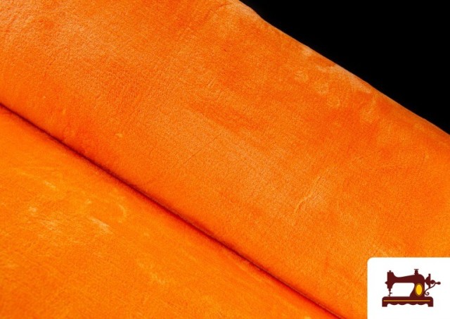 Tissu à Poil Court de Couleurs couleur Orange
