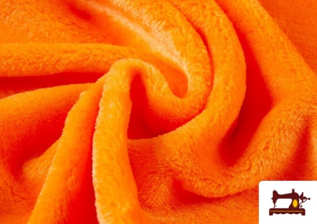 Tissu à Poil Court de Couleurs couleur Orange