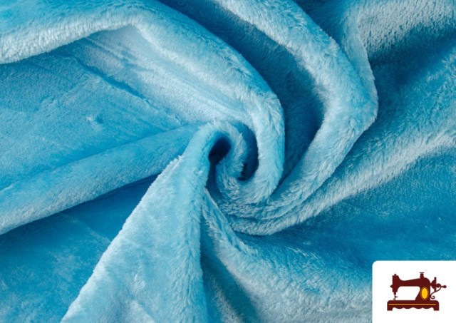Acheter Tissu à Poil Court de Couleurs couleur Bleu turquoise