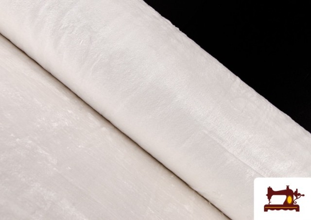 Acheter en ligne Tissu à Poil Court de Couleurs couleur Blanc