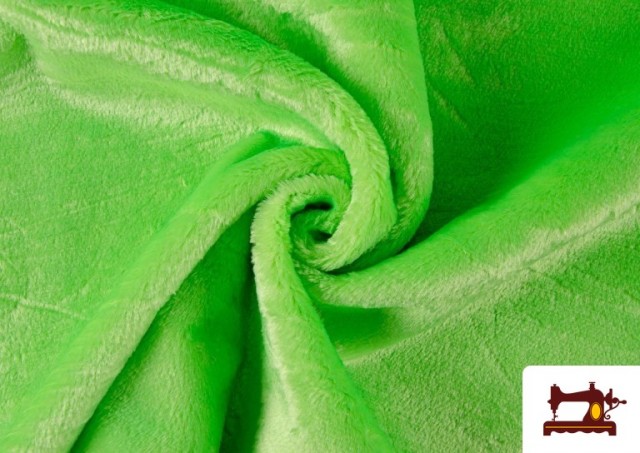 Tissu à Poil Court de Couleurs couleur Vert pistache
