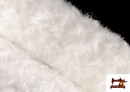 Tissu à Poil Long Blanc pour Costume Animal