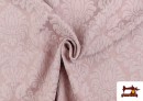 Vente de Tissu en Jacquard Cloqué de Soie en Couleurs Douces couleur Rose pâle