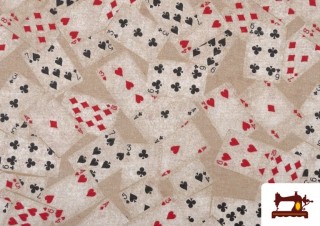 Acheter Tissu en Canvas avec Imprimé Poker