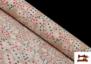 Tissu en Canvas avec Imprimé Poker