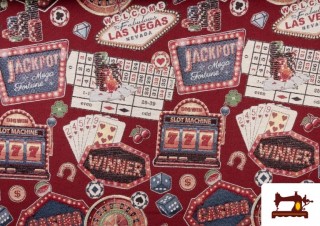 Vente en ligne de Tissu pour Tapisserie Tissé en Gobelin avec Motifs du Casino