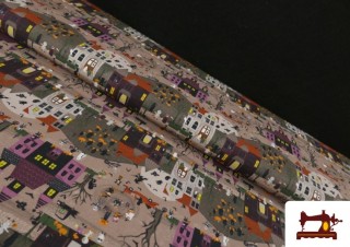 Acheter Tissu en Coton Nuit d'Halloween Acheter Tissu en Coton Nuit d'Halloween