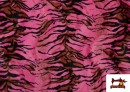 Acheter Tissu à Poil Court Imprimé Tigre de Couleurs couleur Fuchsia