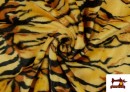 Acheter Tissu à Poil Court Imprimé Tigre de Couleurs couleur Moutarde