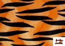 Acheter Tissu à Poil Court Tigre Orange