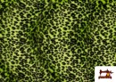 Tissu à Poil Léopard de Couleurs couleur Vert pistache