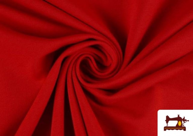 Acheter en ligne Tissu en Sweat d'Été French Terry couleur Rouge