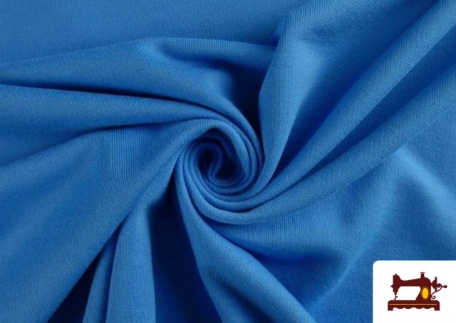 Tissu en Sweat d'Été French Terry couleur Bleu