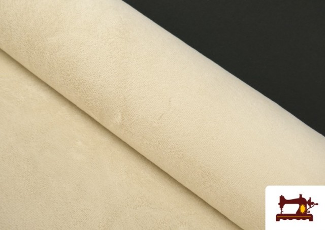 Acheter en ligne Tissu Éponge en Bambou de Couleurs Pastel couleur Beige