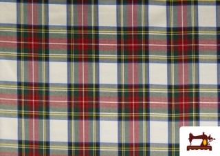 Acheter Tissu Viyella Imprimé à Carreaux Blancs