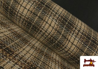 Tissu en Laine à Carreaux Beige Tissu en Laine à Carreaux Beige