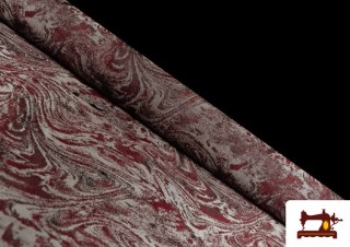 Tissu Brocart pour Tapisserie Jacquard couleur Grenat Tissu Brocart pour Tapisserie Jacquard couleur Grenat
