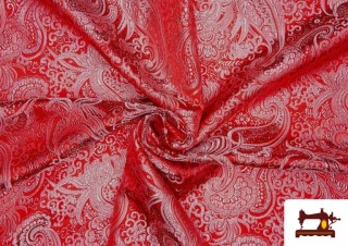 Tissu en Brocart Jacquard Rouge Tissu en Brocart Jacquard Rouge