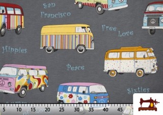 Tissu Imprimé Fourgonnettes Volkswagen Tissu Imprimé Fourgonnettes Volkswagen