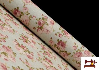 Tissu en Canvas avec Imprimé Vintage Tissu en Canvas avec Imprimé Vintage