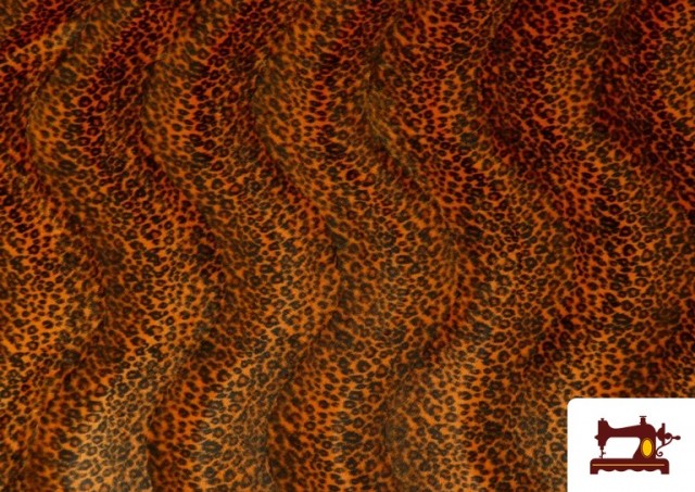Tissu à Poil Léopard de Couleurs couleur Orange