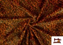 Acheter en ligne Tissu à Poil Léopard de Couleurs couleur Orange