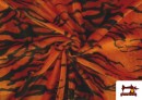 Tissu à Poil Court Imprimé Tigre de Couleurs couleur Orange