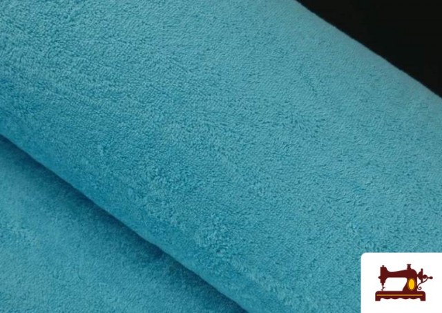 Tissu pour Serviettes avec Boucle Américaine de Couleur Beige Sable couleur Bleu turquoise